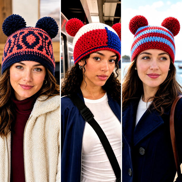 25 Double Pompom Crochet Hat Outfit Ideas for Cozy Winter Fun