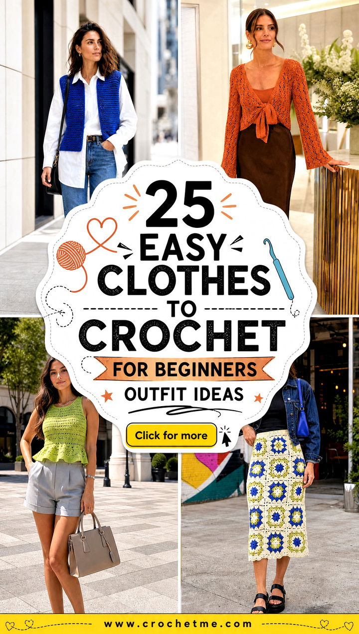 25 Easy Clothes To Crochet For Beginners outfit ideas - 25 Easy Clothes To Crochet For Beginners outfit ideas
