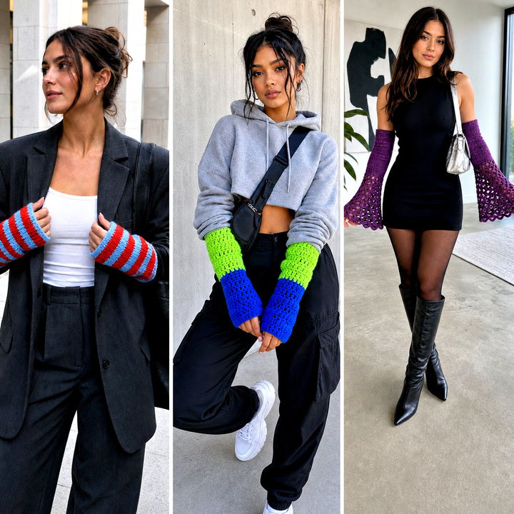 25 Easy Crochet Arm Warmers Outfit Ideas for Winter Days