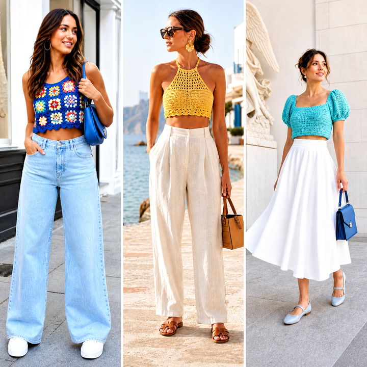 25 Easy Crochet Crop Top Outfit Ideas for Trendy Summer Looks