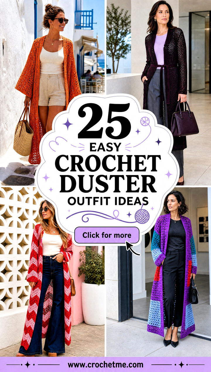 25 Easy Crochet Duster outfit ideas - 25 Easy Crochet Duster outfit ideas