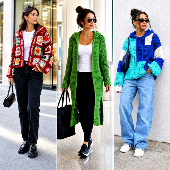 25 Easy Crochet Hoodie Outfit Ideas for Cozy Street Style