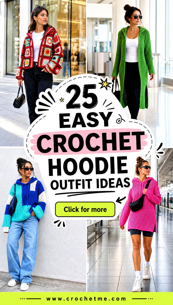 25 Easy Crochet Hoodie outfit ideas - 25 Easy Crochet Hoodie outfit ideas