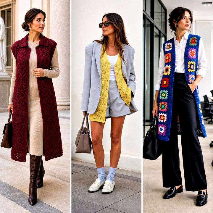 25 Easy Crochet Long Vest Outfit Ideas for Effortless Layers