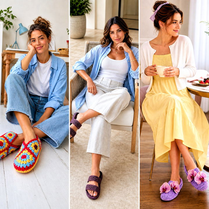 25 Easy Crochet Slippers for Beginners Outfit Ideas to Try