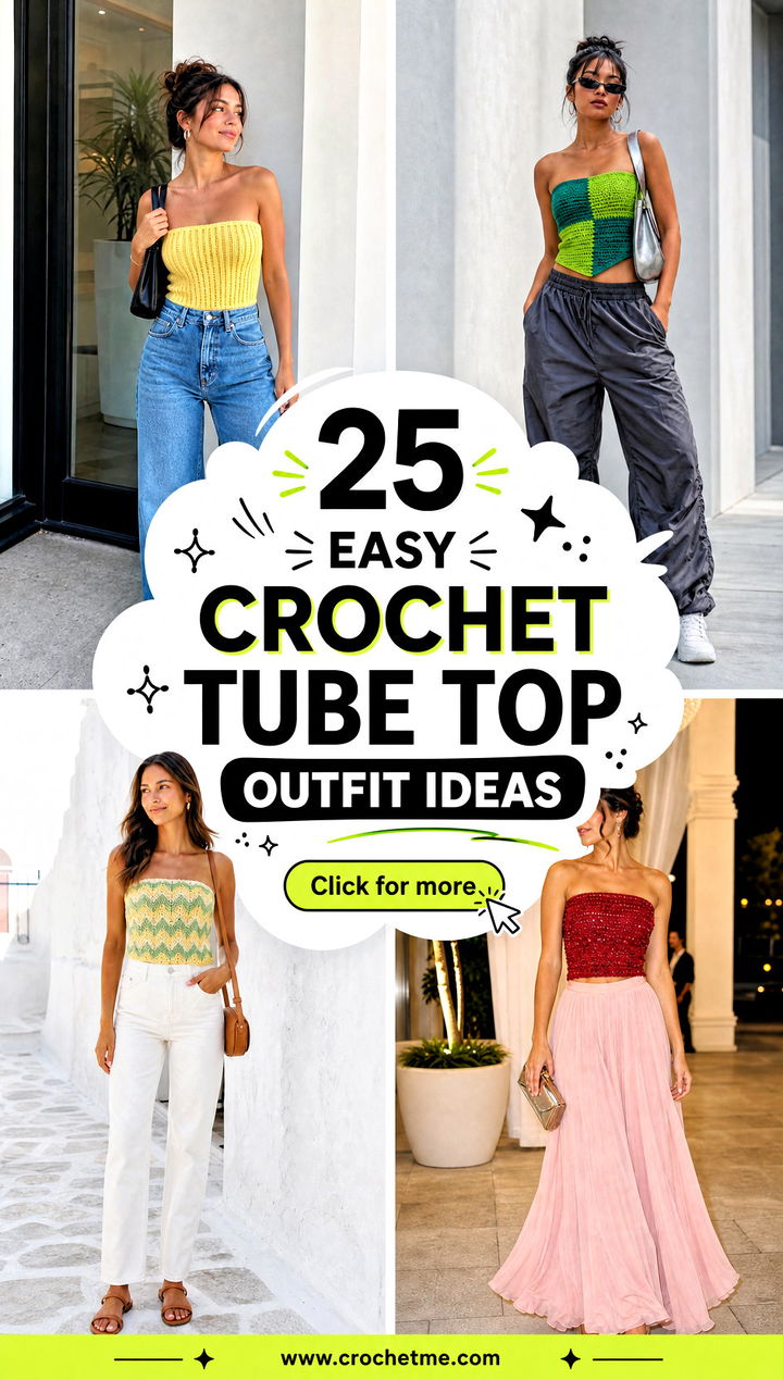 25 Easy Crochet Tube Top outfit ideas - 25 Easy Crochet Tube Top outfit ideas