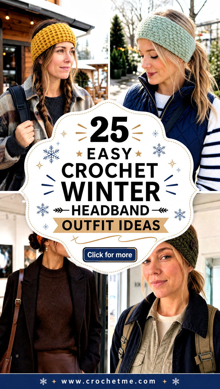 25 Easy Crochet Winter Headband outfit ideas - 25 Easy Crochet Winter Headband outfit ideas