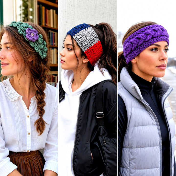 25 Easy Crocheted Headbands Ear Warmers for Cozy Winter