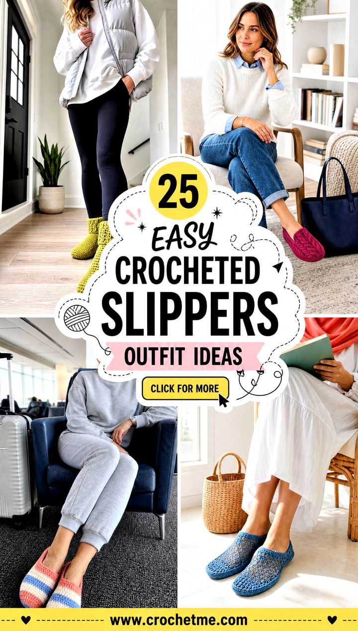 25 Easy Crocheted Slippers outfit ideas - 25 Easy Crocheted Slippers outfit ideas