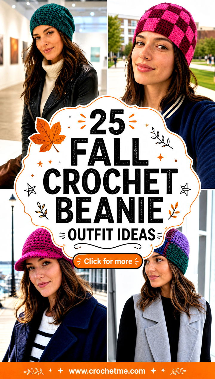 25 Fall Crochet Beanie outfit ideas - 25 Fall Crochet Beanie outfit ideas