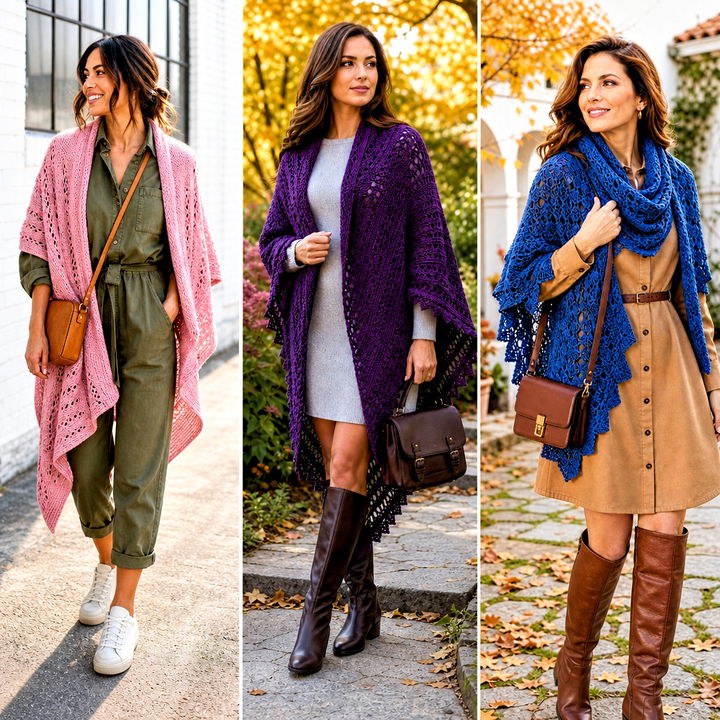 25 Fall River Crochet Shawl Outfit Ideas for Cozy Layering
