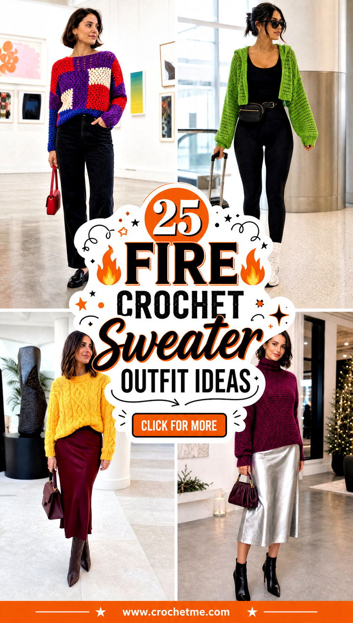 25 Fire Crochet Sweater outfit ideas - 25 Fire Crochet Sweater outfit ideas