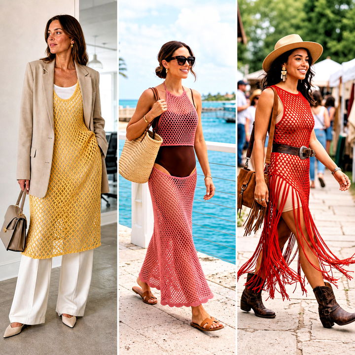25 Fishnet Crochet Dress Outfit Ideas for Bold Summer Style