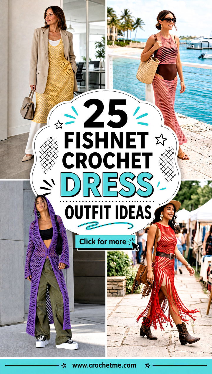 25 Fishnet Crochet Dress outfit ideas - 25 Fishnet Crochet Dress outfit ideas