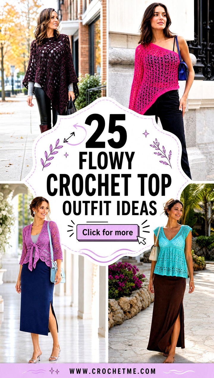 25 Flowy Crochet Top outfit ideas - 25 Flowy Crochet Top outfit ideas