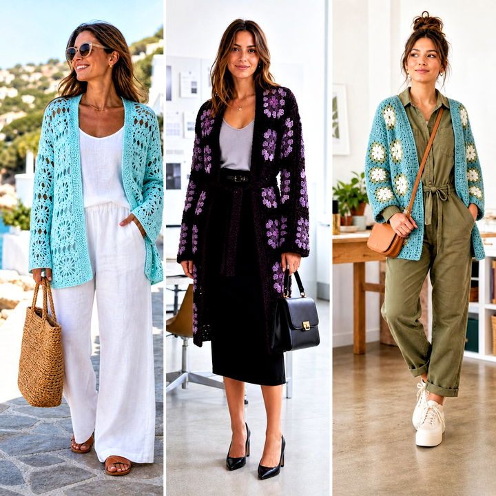 25 For Granny Square Cardigan Outfit Ideas with Cozy Charm