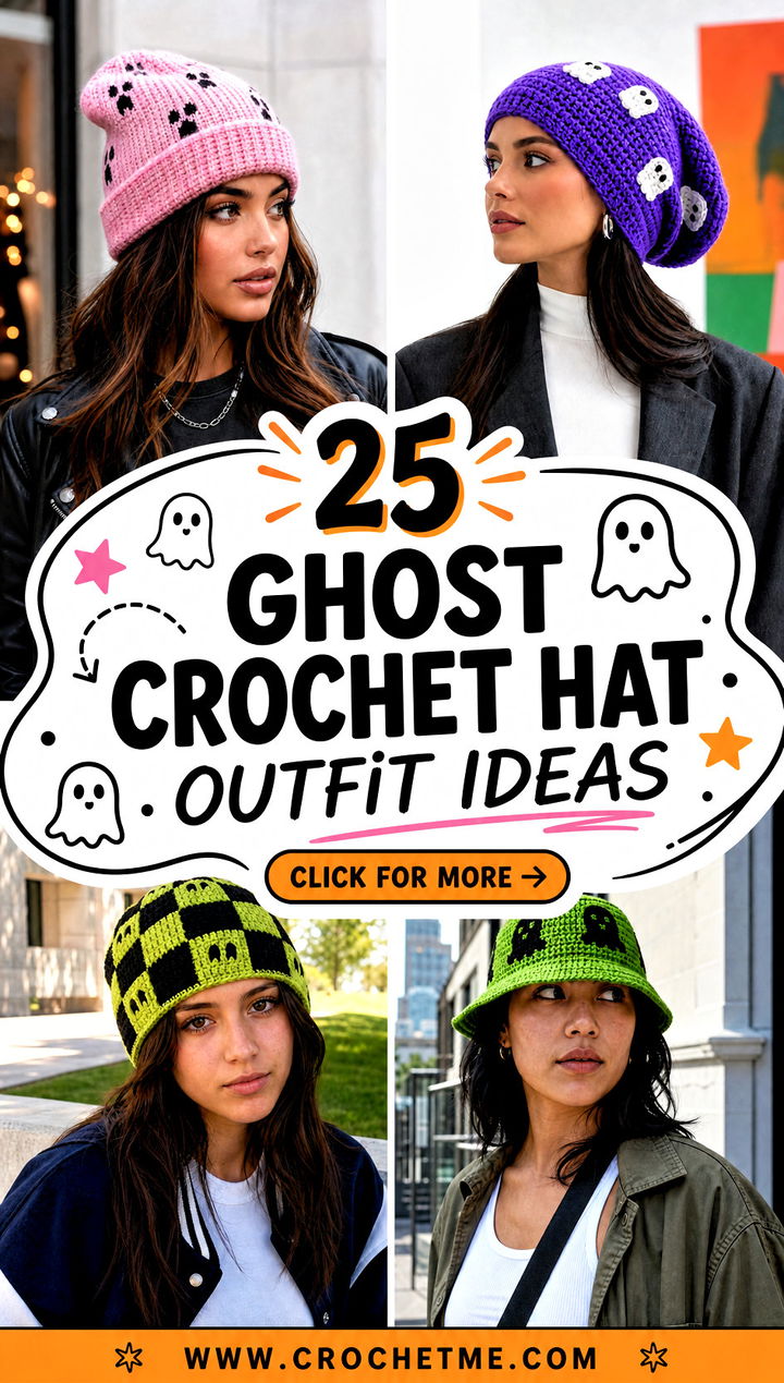 25 Ghost Crochet Hat outfit ideas - 25 Ghost Crochet Hat outfit ideas