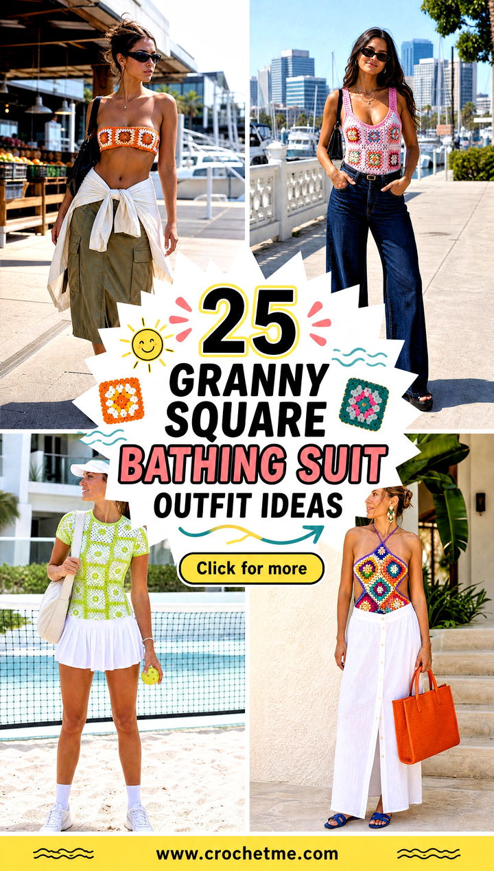 25 Granny Square Bathing Suit outfit ideas - 25 Granny Square Bathing Suit outfit ideas