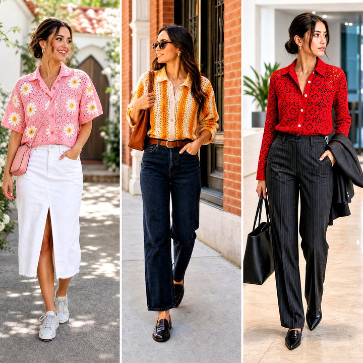 25 Granny Square Button Up Shirt Outfit Ideas to Try Now