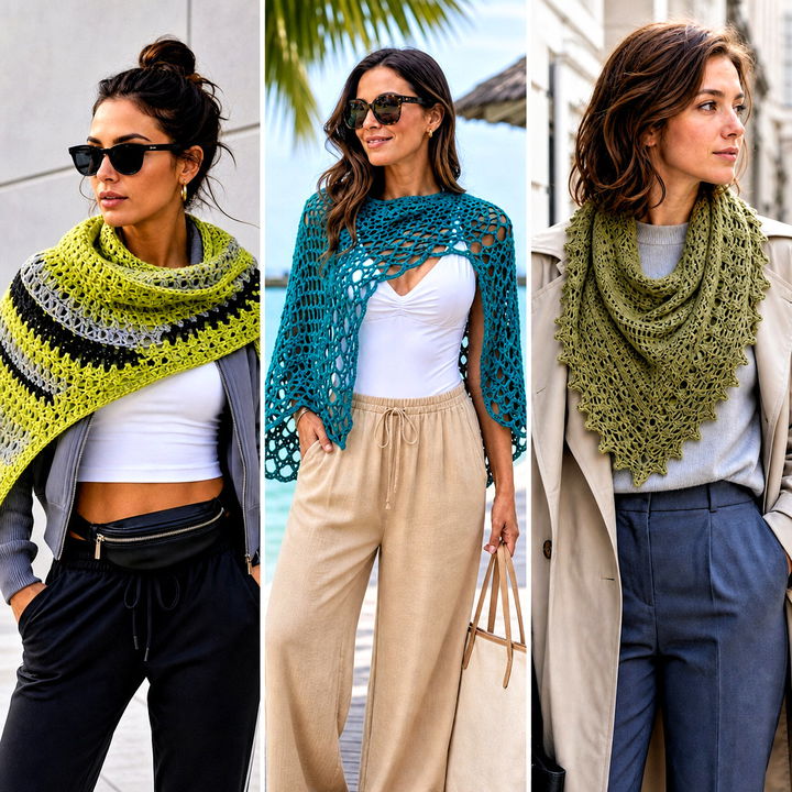 25 Half Moon Crochet Shawl Outfit Ideas for Elegant Layering