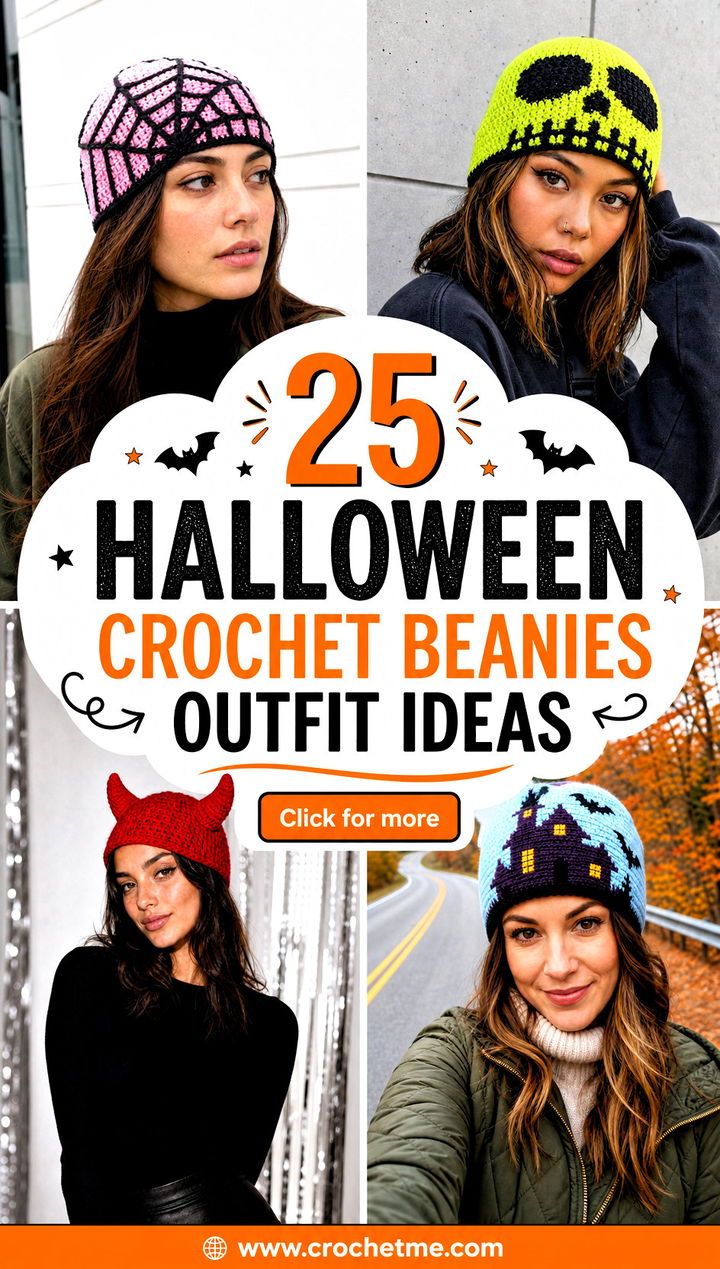 25 Halloween Crochet Beanies outfit ideas - 25 Halloween Crochet Beanies outfit ideas