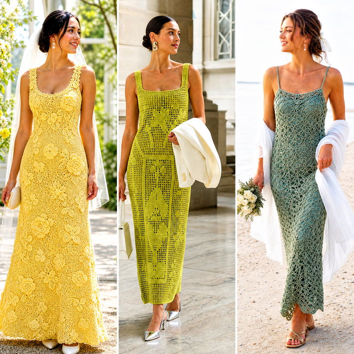 25 Handmade Crochet Wedding Dress Outfit Ideas for Brides