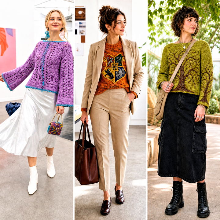 25 Harry Potter Crochet Sweater Outfit Ideas for Cozy Fans