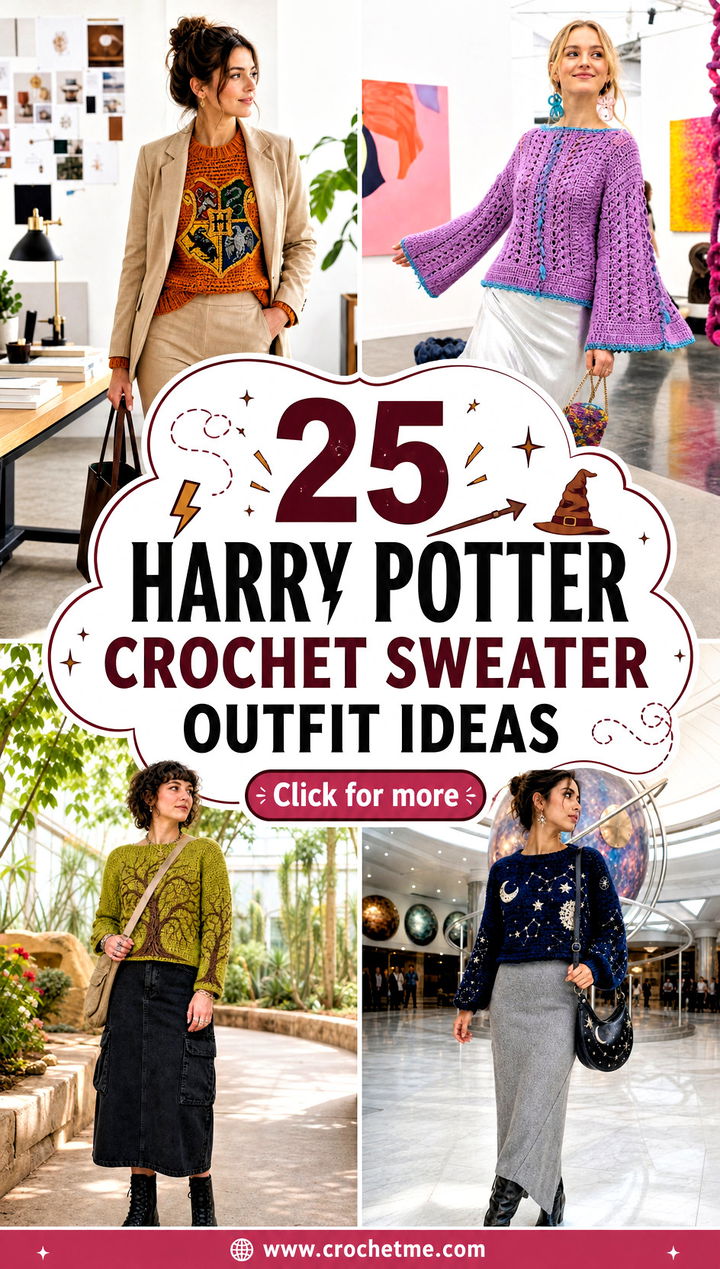 25 Harry Potter Crochet Sweater outfit ideas - 25 Harry Potter Crochet Sweater outfit ideas