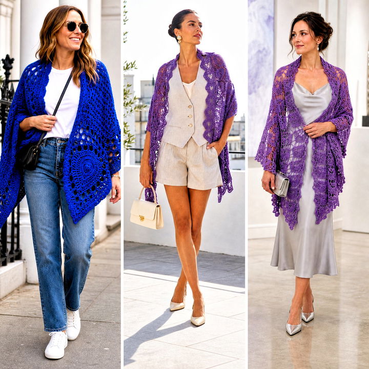 25 Heart Crochet Shawl Outfit Ideas for Chic Romantic Style