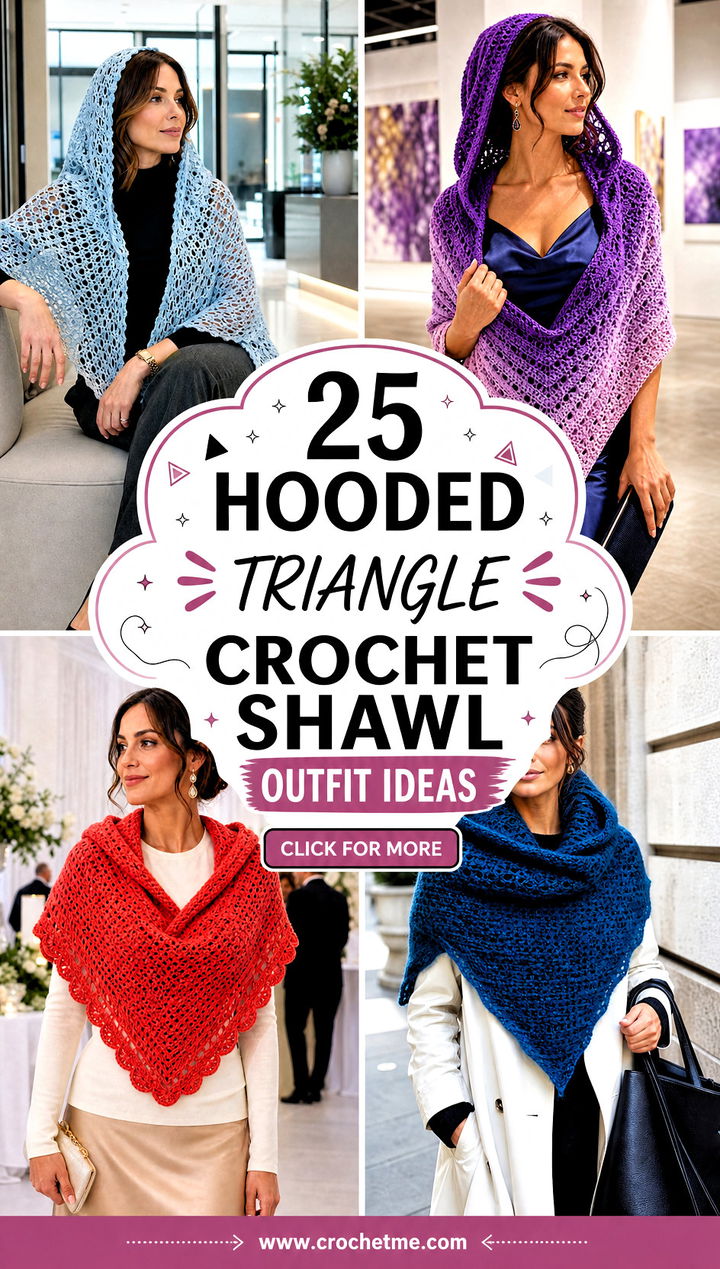 25 Hooded Triangle Crochet Shawl outfit ideas - 25 Hooded Triangle Crochet Shawl outfit ideas