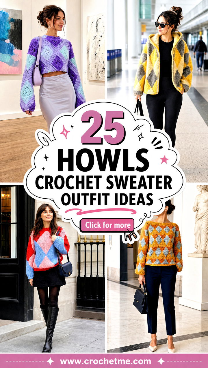 25 Howls Crochet Sweater outfit ideas - 25 Howls Crochet Sweater outfit ideas