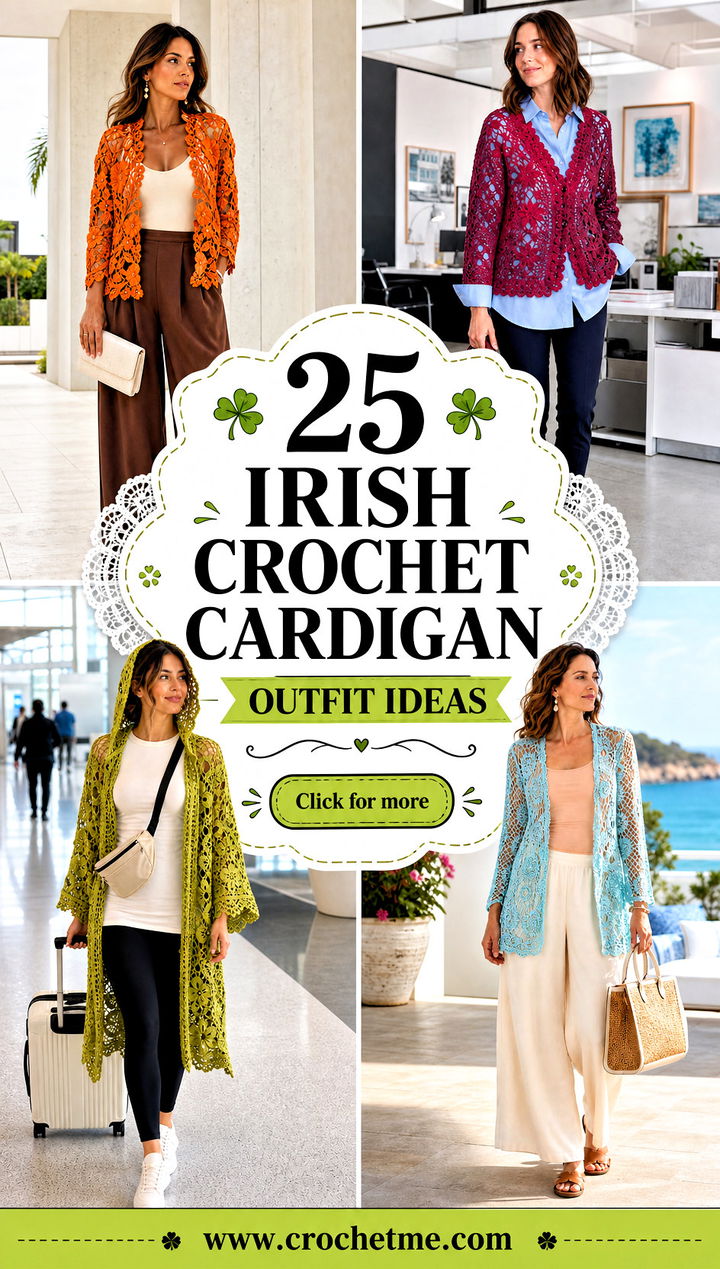 25 Irish Crochet Cardigan outfit ideas - 25 Irish Crochet Cardigan outfit ideas
