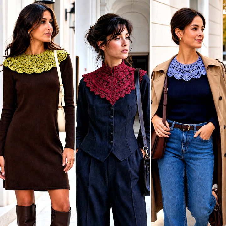 25 Lace Crochet Collar Outfit Ideas for Romantic Vintage Looks