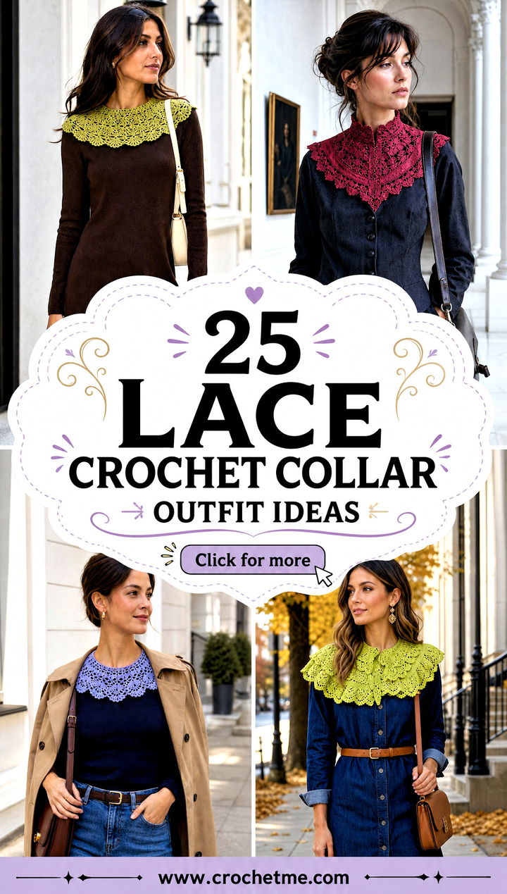 25 Lace Crochet Collar outfit ideas - 25 Lace Crochet Collar outfit ideas