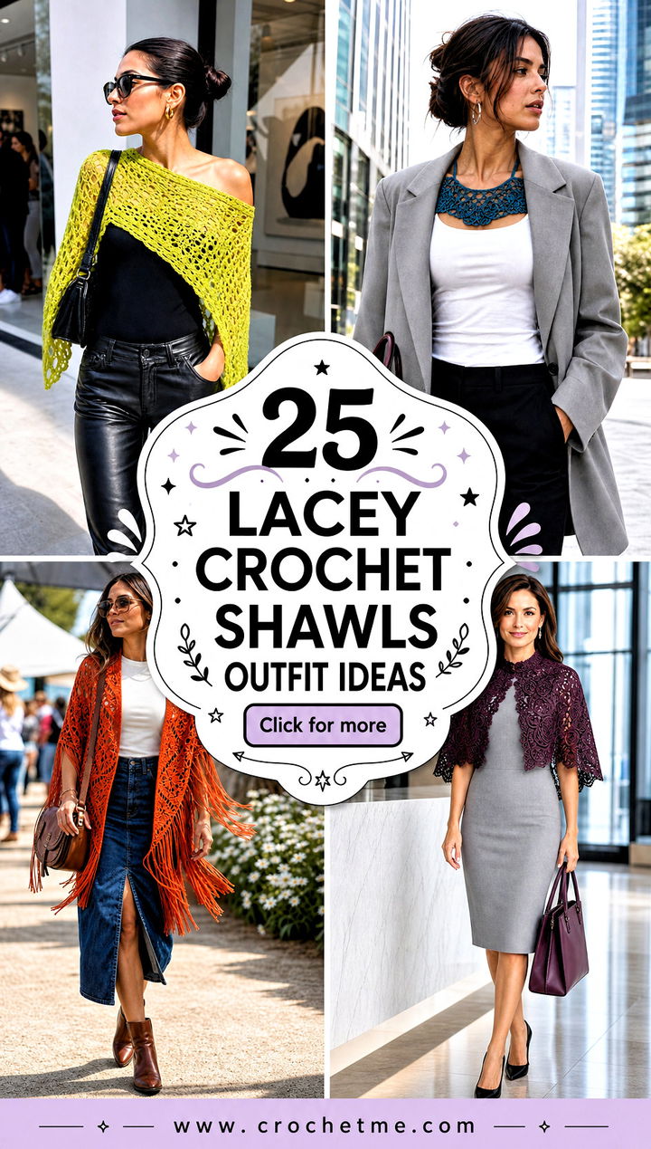 25 Lacey Crochet Shawls outfit ideas - 25 Lacey Crochet Shawls outfit ideas