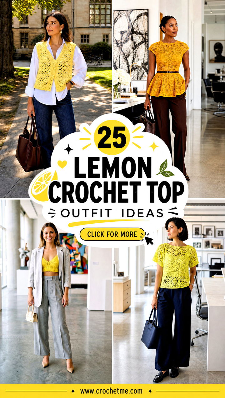 25 Lemon Crochet Top outfit ideas - 25 Lemon Crochet Top outfit ideas