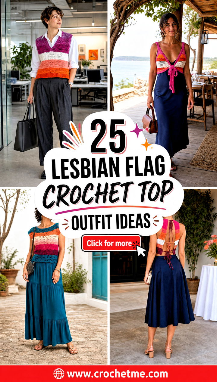 25 Lesbian Flag Crochet Top outfit ideas - 25 Lesbian Flag Crochet Top outfit ideas