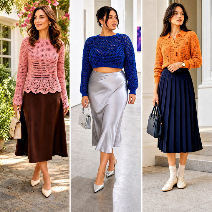 25 Light Crochet Sweater Outfit Ideas for Breezy Layering