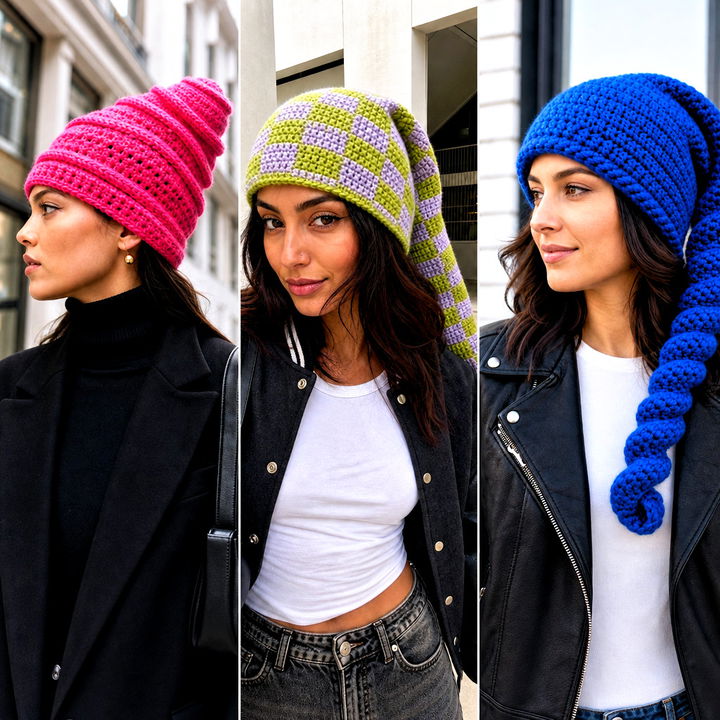25 Long Crochet Hat Outfit Ideas for Cold-Weather Style
