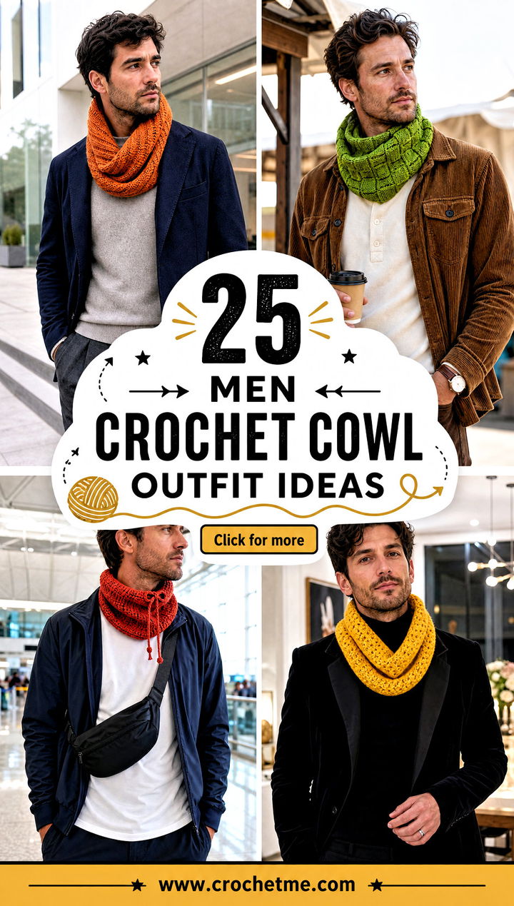 25 Men Crochet Cowl outfit ideas - 25 Men Crochet Cowl outfit ideas