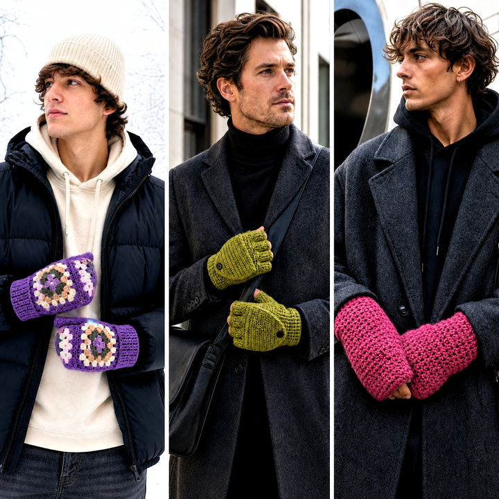 25 Mens Crochet Mittens Outfit Ideas for Cozy Winter Style