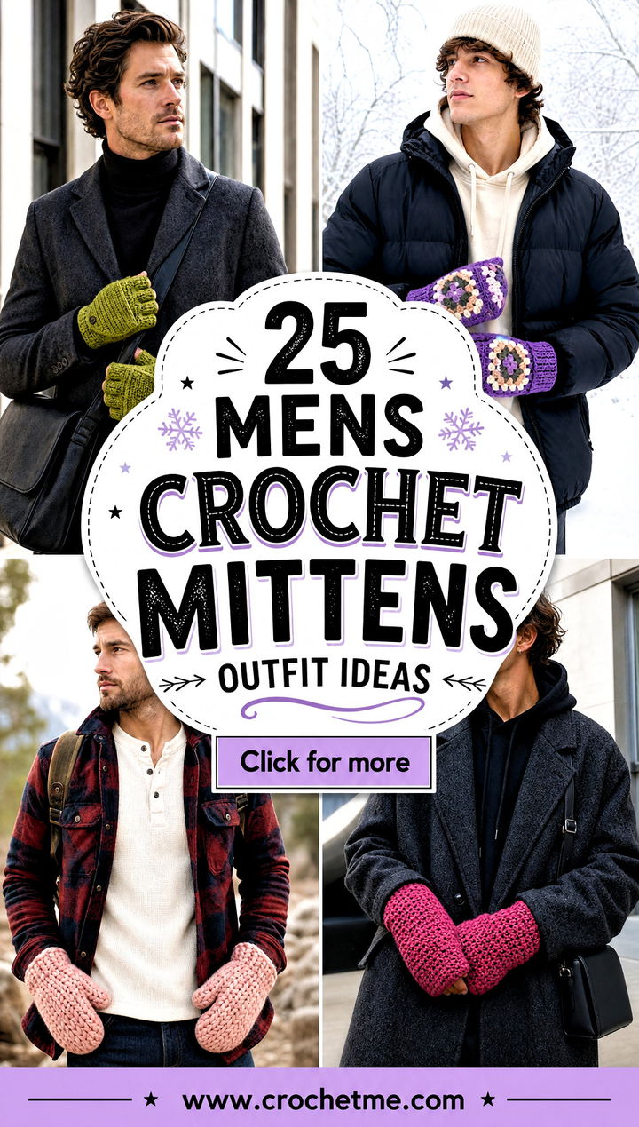 25 Mens Crochet Mittens outfit ideas - 25 Mens Crochet Mittens outfit ideas
