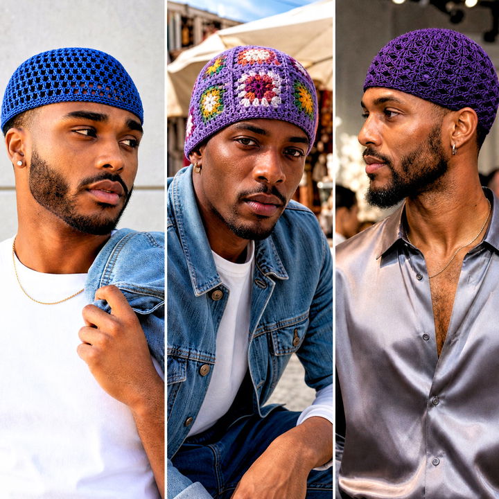 25 Mens Crochet Skull Cap Outfit Ideas for Cool Casual Style