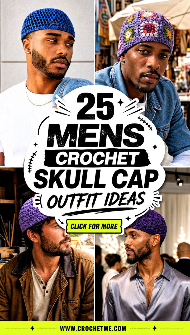 25 Mens Crochet Skull Cap outfit ideas - 25 Mens Crochet Skull Cap outfit ideas
