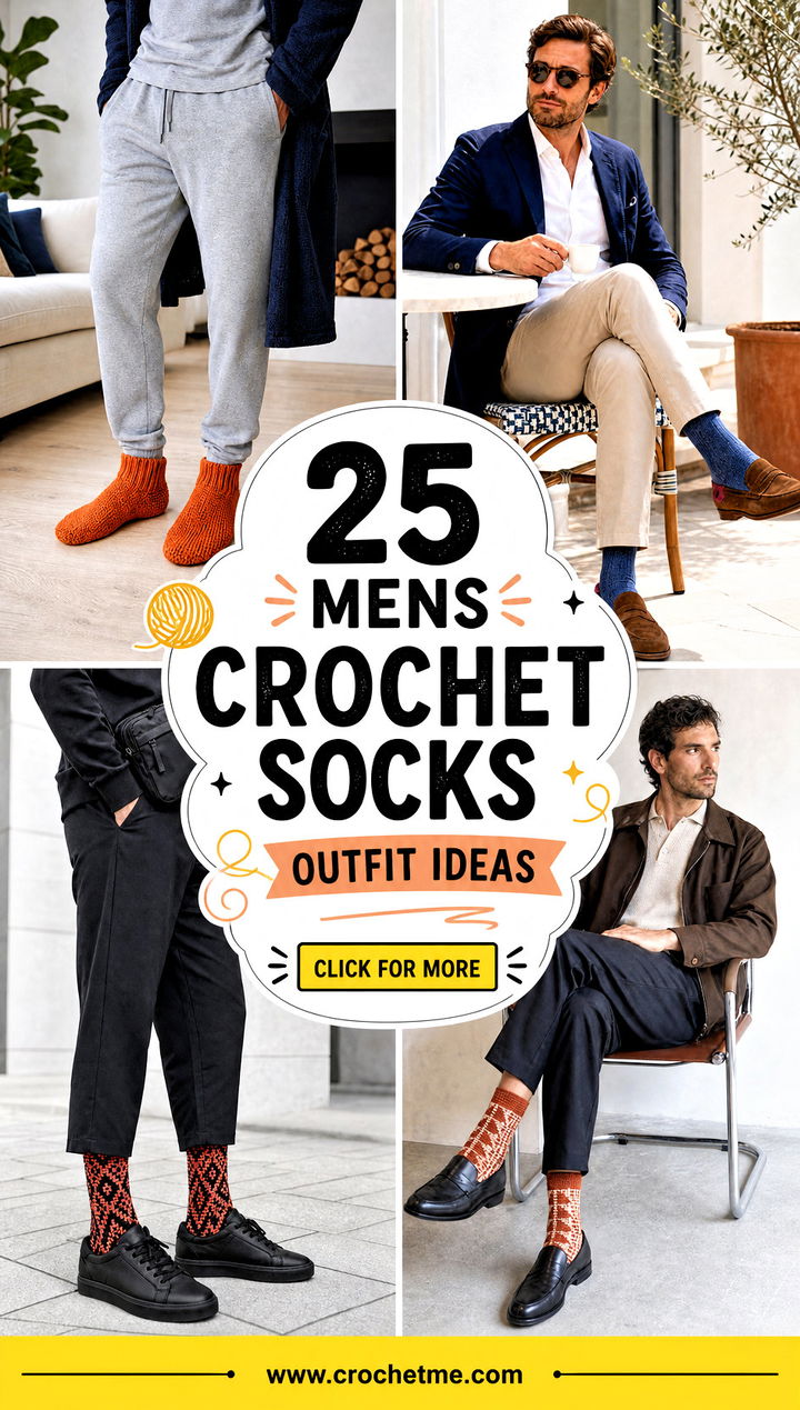 25 Mens Crochet Socks outfit ideas - 25 Mens Crochet Socks outfit ideas