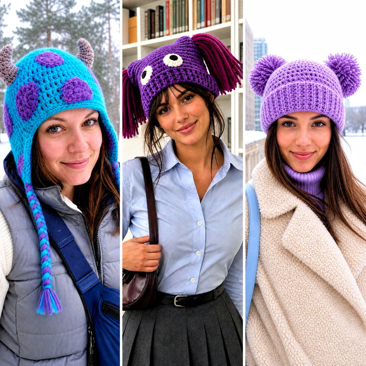 25 Monsters Inc Crochet Hat Outfit Ideas for Playful Fans