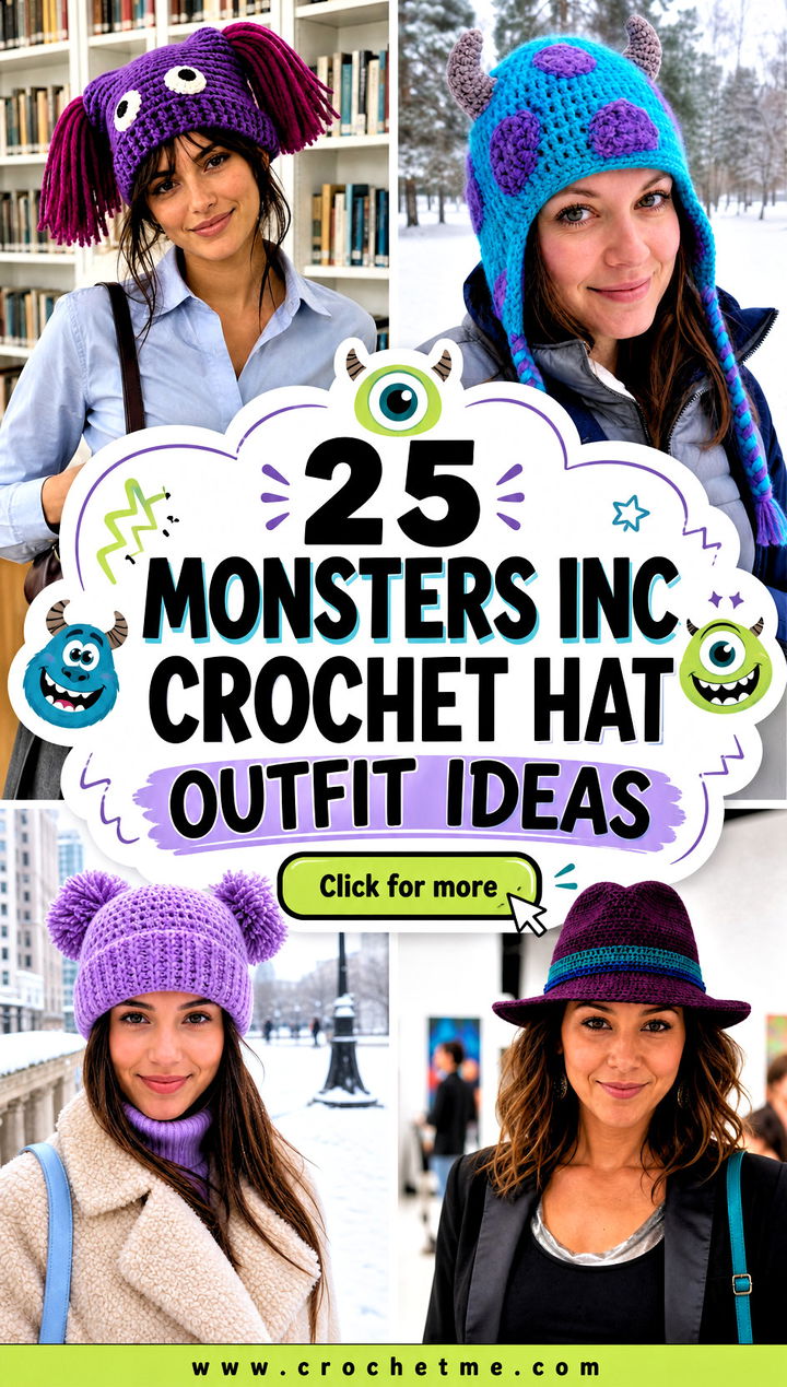 25 Monsters Inc Crochet Hat outfit ideas - 25 Monsters Inc Crochet Hat outfit ideas