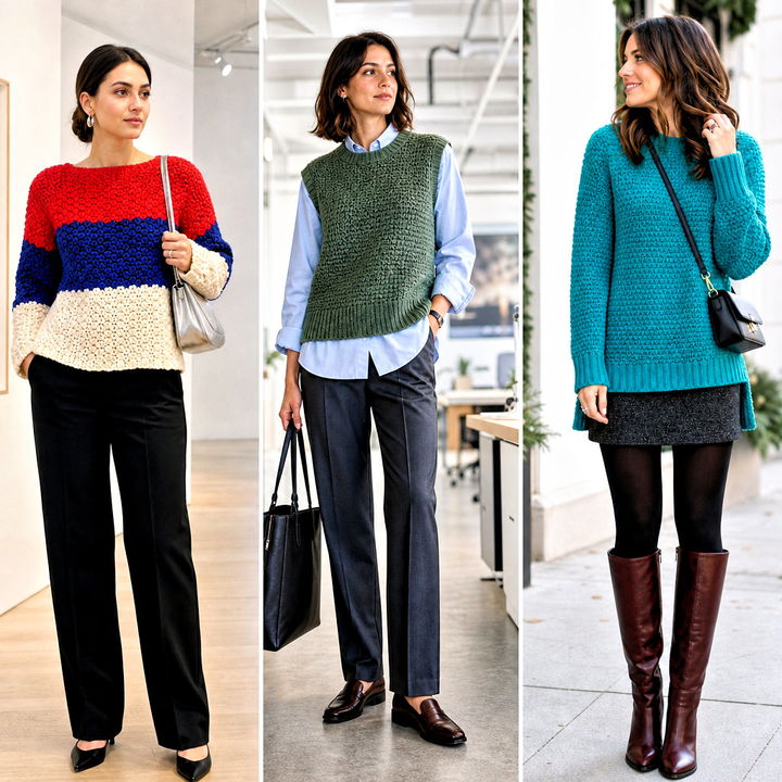 25 Moss Stitch Crochet Sweater Outfit Ideas for Timeless Layers