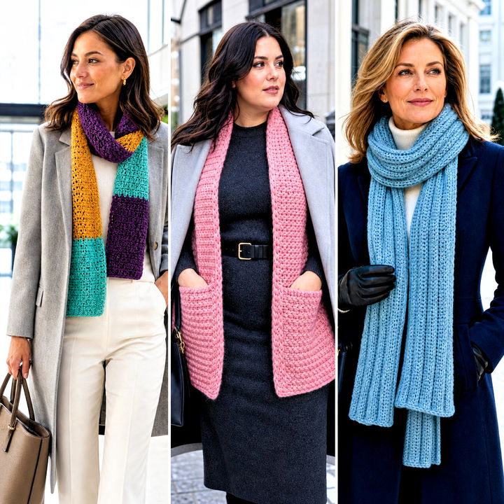 25 Multifunctional Crochet Scarf outfit ideas