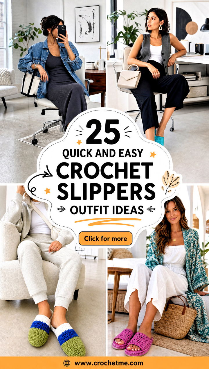 25 Quick And Easy Crochet Slippers outfit ideas - 25 Quick And Easy Crochet Slippers outfit ideas
